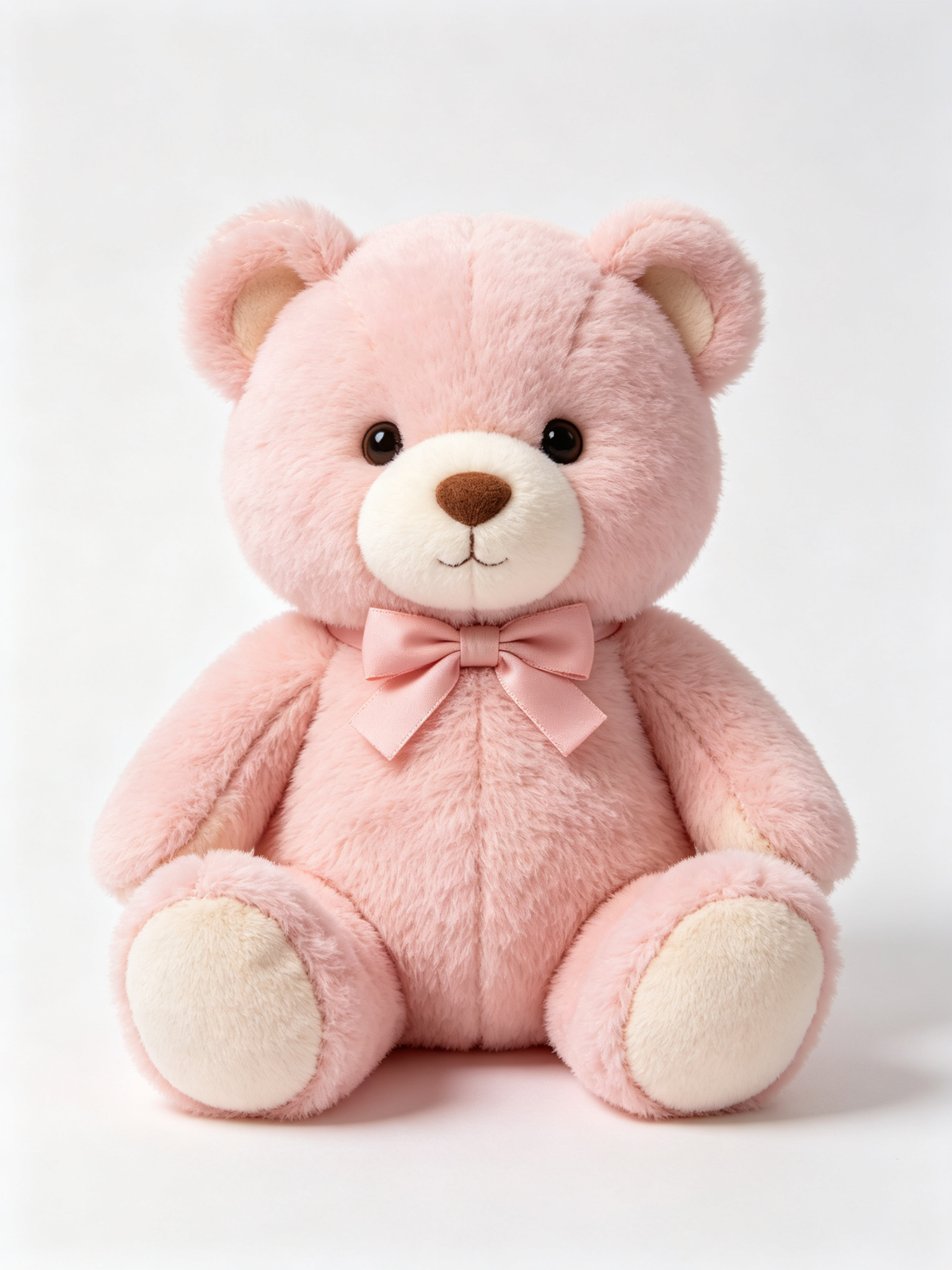 Custom pink teddy bear plush toy, soft stuffed animal OEM manufacturing